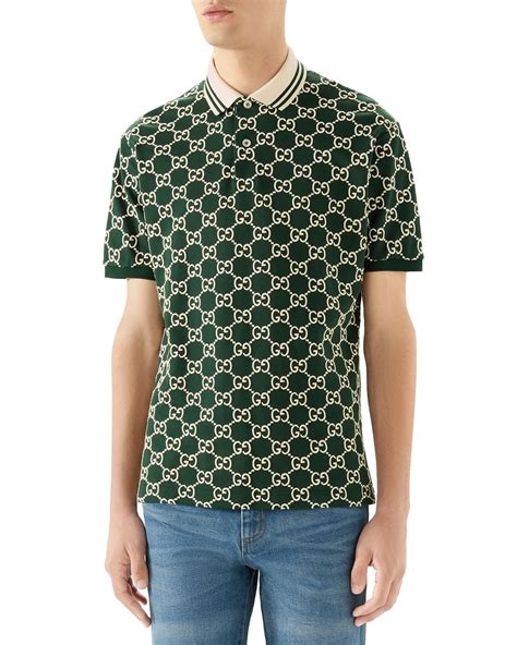 gucci print collar shirt|authentic Gucci polo shirts.